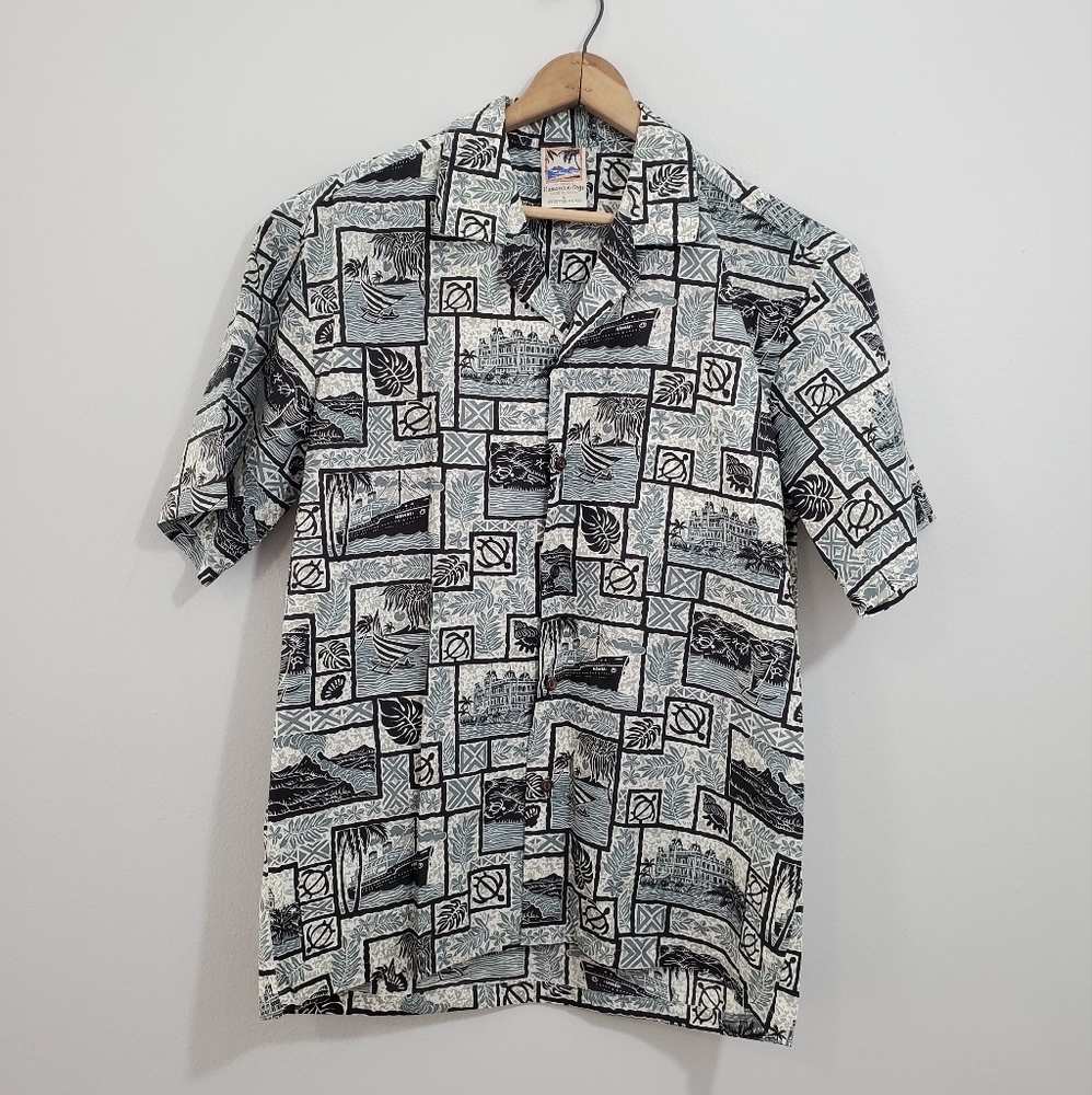 Vintage Hawaiian Togs Tropical Print Button Down Shirt